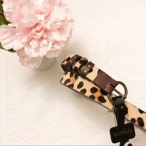 Chico’s Leopard Calf Hair Belt